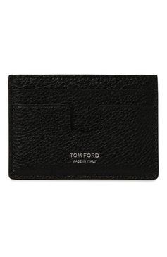 Мужской кожаный футляр для кредитных карт TOM FORD черного цвета, арт. Y0341/LCL158S | Фото 1 (Материал сплава: Проставлено; Нос: Не проставлено; Материал: Натуральная кожа)