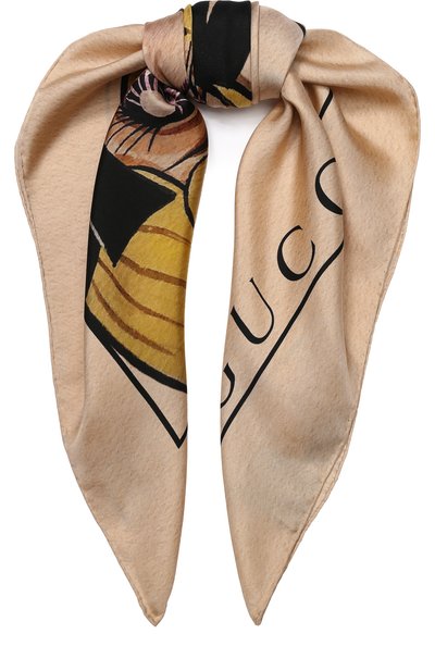 Шелковый платок с принтом GUCCI, арт. 535086/3G001, фото 1