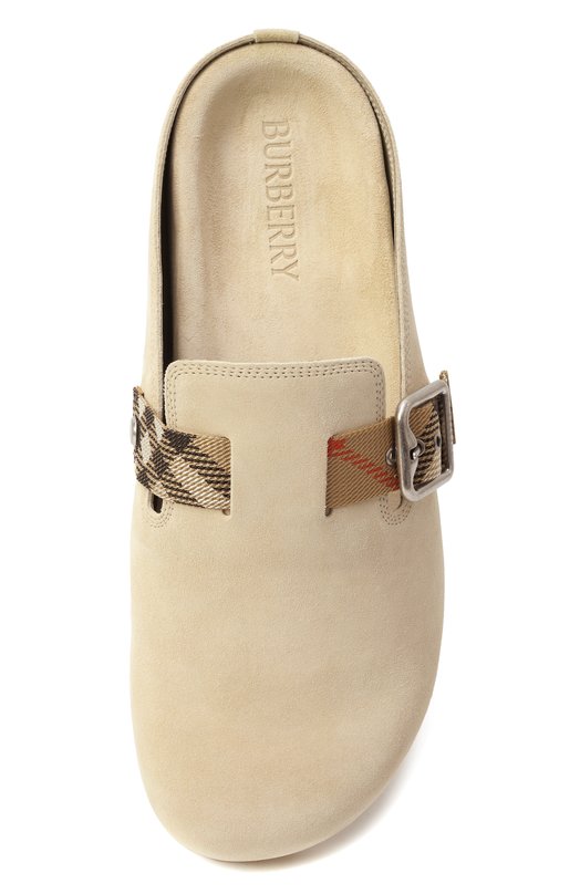 Замшевые сабо Urchin Burberry 8106114 Кремовый  8106114 Фото 6