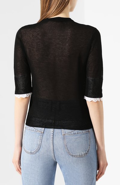 Пуловер из вискозы PHILOSOPHY DI LORENZO SERAFINI черного цвета по цене 29950 руб., арт. V0925/706, фото 4 Пуловер из вискозы PHILOSOPHY DI LORENZO SERAFINI, арт. V0925/706, фото 4