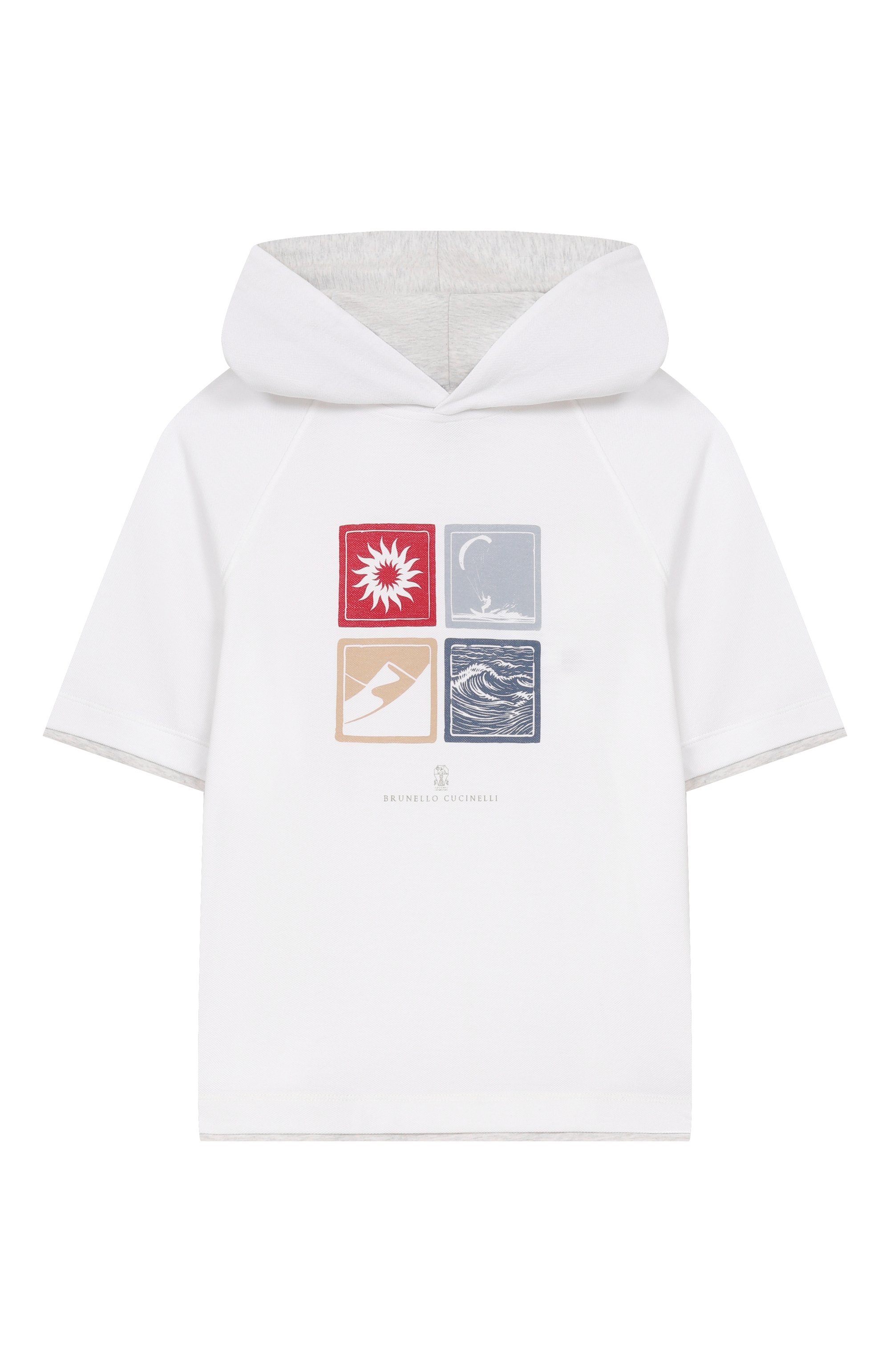 Хлопковое худи BRUNELLO CUCINELLI, арт. BE854E508B, фото 1