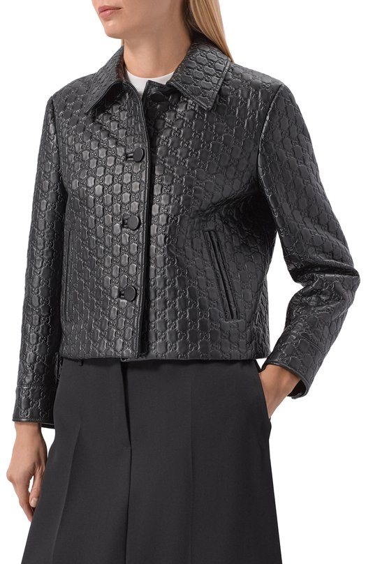 Кожаная куртка Gucci 834308/XNA4F Чёрный  834308/XNA4F Фото 3