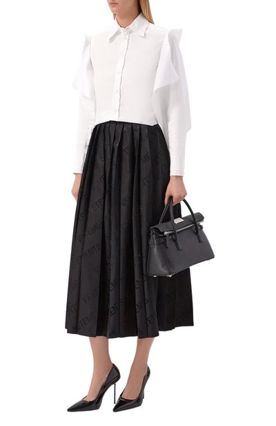 Хлопковая рубашка VETEMENTS белого цвета по цене 109500 руб., арт. WH27SH043W, фото 2 Хлопковая рубашка VETEMENTS, арт. WH27SH043W, фото 2