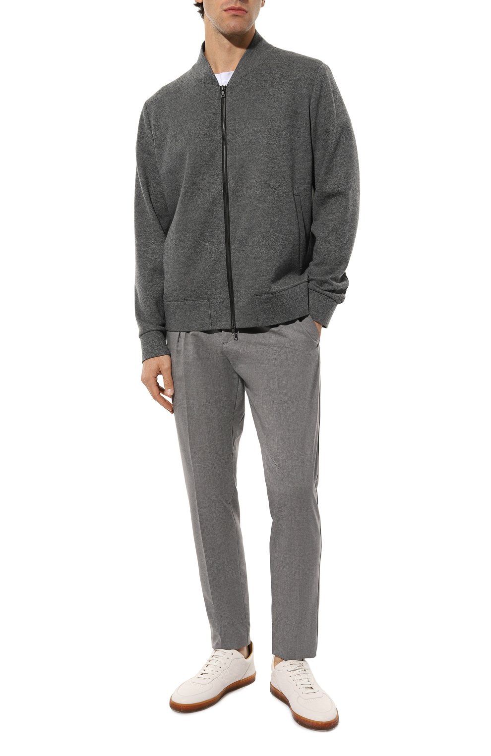 Шерстяные брюки KITON светло-серого цвета по цене 140500 руб., арт. UP1LACJ0752B, фото 2 Шерстяные брюки KITON, арт. UP1LACJ0752B, фото 2