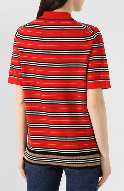Шерстяное поло BURBERRY красного цвета по цене 64100 руб., арт. 8008935, фото 4 Шерстяное поло BURBERRY, арт. 8008935, фото 4