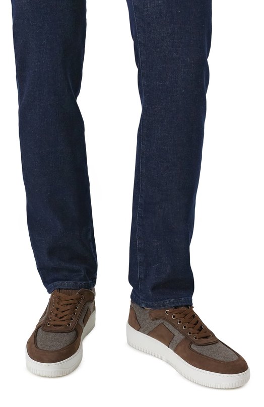 Комбинированные кеды Corneliani 26TM70-2620906 Коричневый  26TM70-2620906 Фото 3