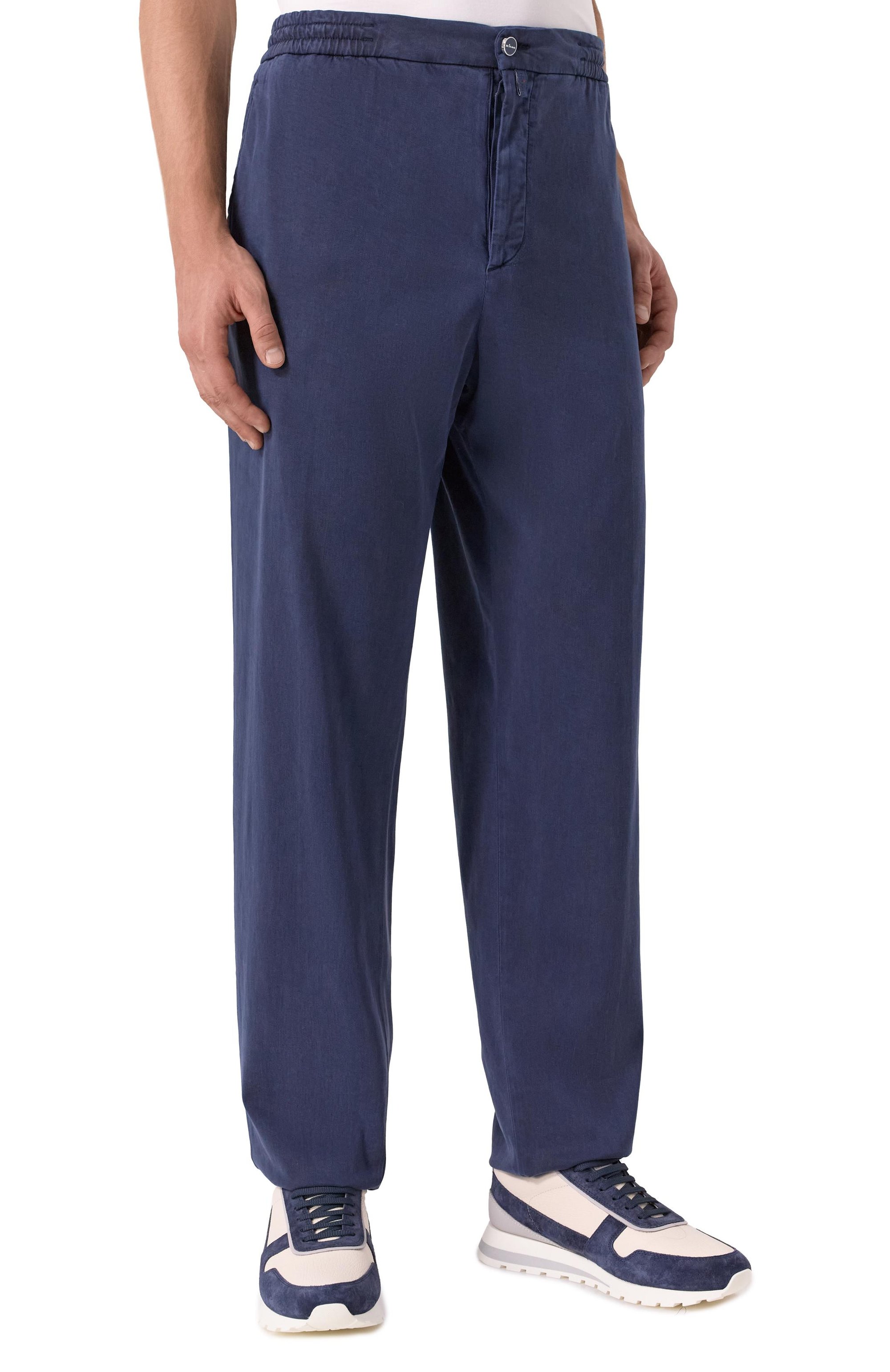 Брюки KITON темно-синего цвета по цене 115500 руб., арт. UPLACK0606F19/48, фото 3 Брюки KITON, арт. UPLACK0606F19/48, фото 3