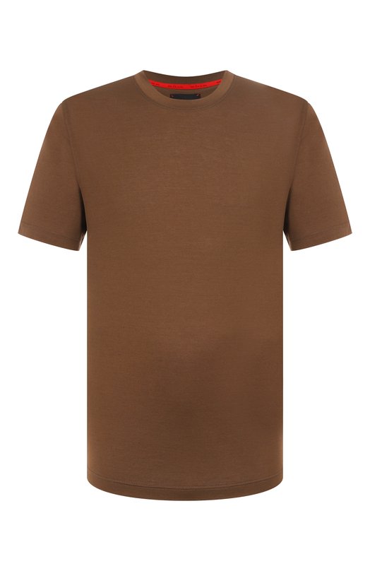 Хлопковая футболка Kiton UMK0721256S Коричневый UMK0721256S