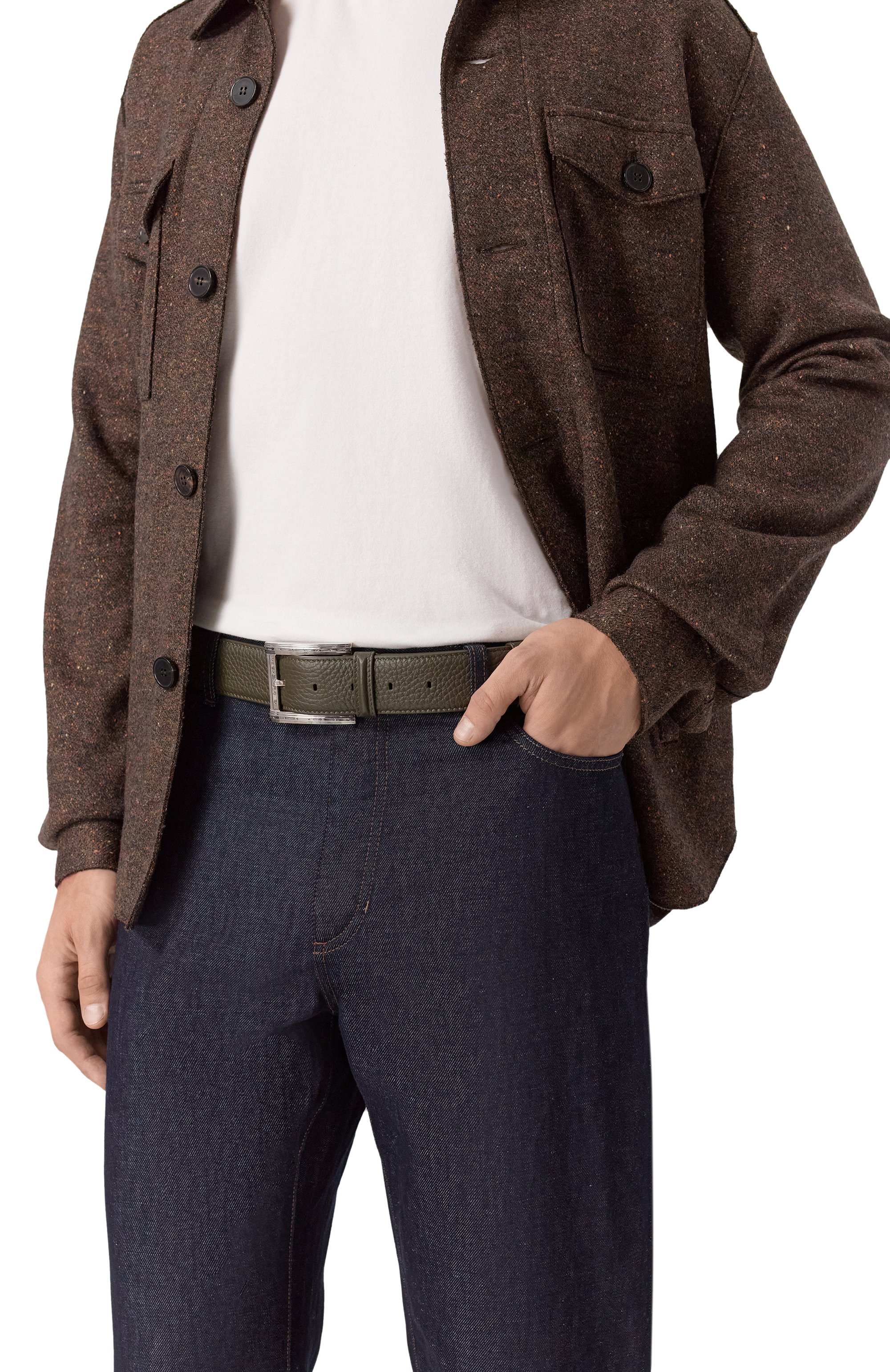 Кожаный ремень STEFANO RICCI серого цвета по цене 109000 руб., арт. N382VD/A516P, фото 2 Кожаный ремень STEFANO RICCI, арт. N382VD/A516P, фото 2