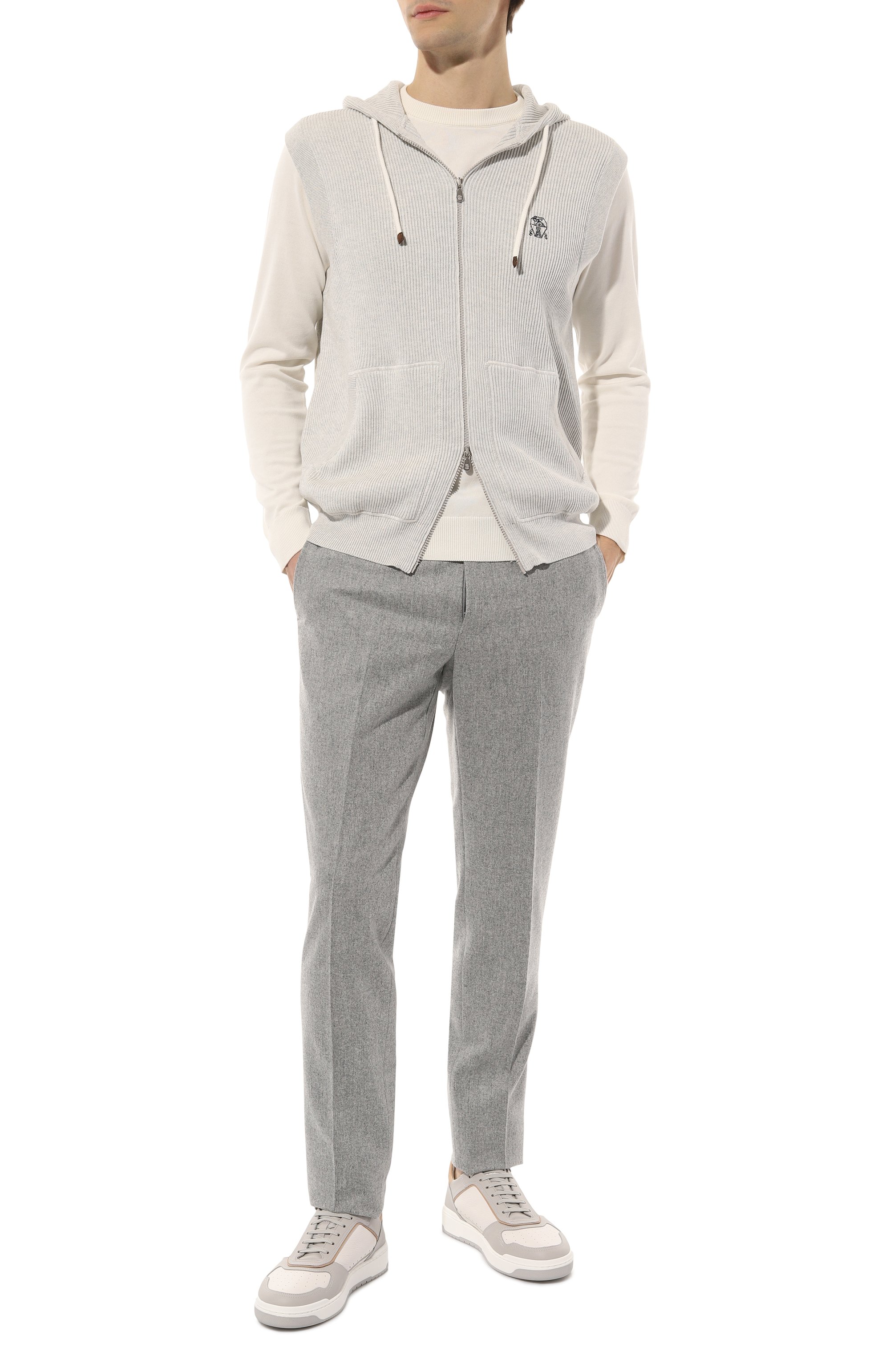 Кожаные кеды BRUNELLO CUCINELLI, арт. MZUAGB2317, фото 2