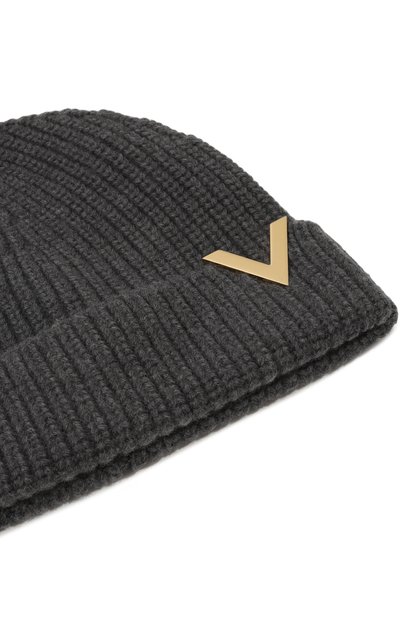 Шерстяная шапка VALENTINO серого цвета по цене 59950 руб., арт. 5W2HB01T/SUK, фото 4 Шерстяная шапка VALENTINO, арт. 5W2HB01T/SUK, фото 4