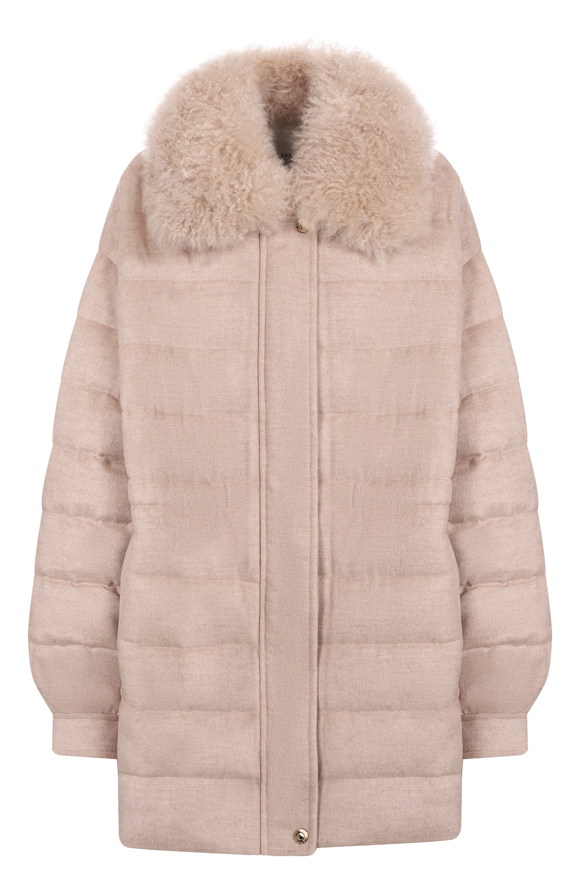 Пуховик из шерсти и кашемира MANZONI24, арт. 25M1568-S0FT0CFE/48-50, фото 1