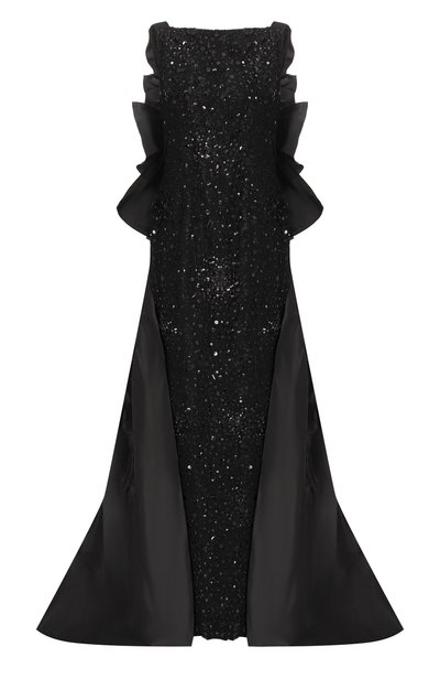 Женское комбинированное платье OSCAR DE LA RENTA, арт. R16E056BLK