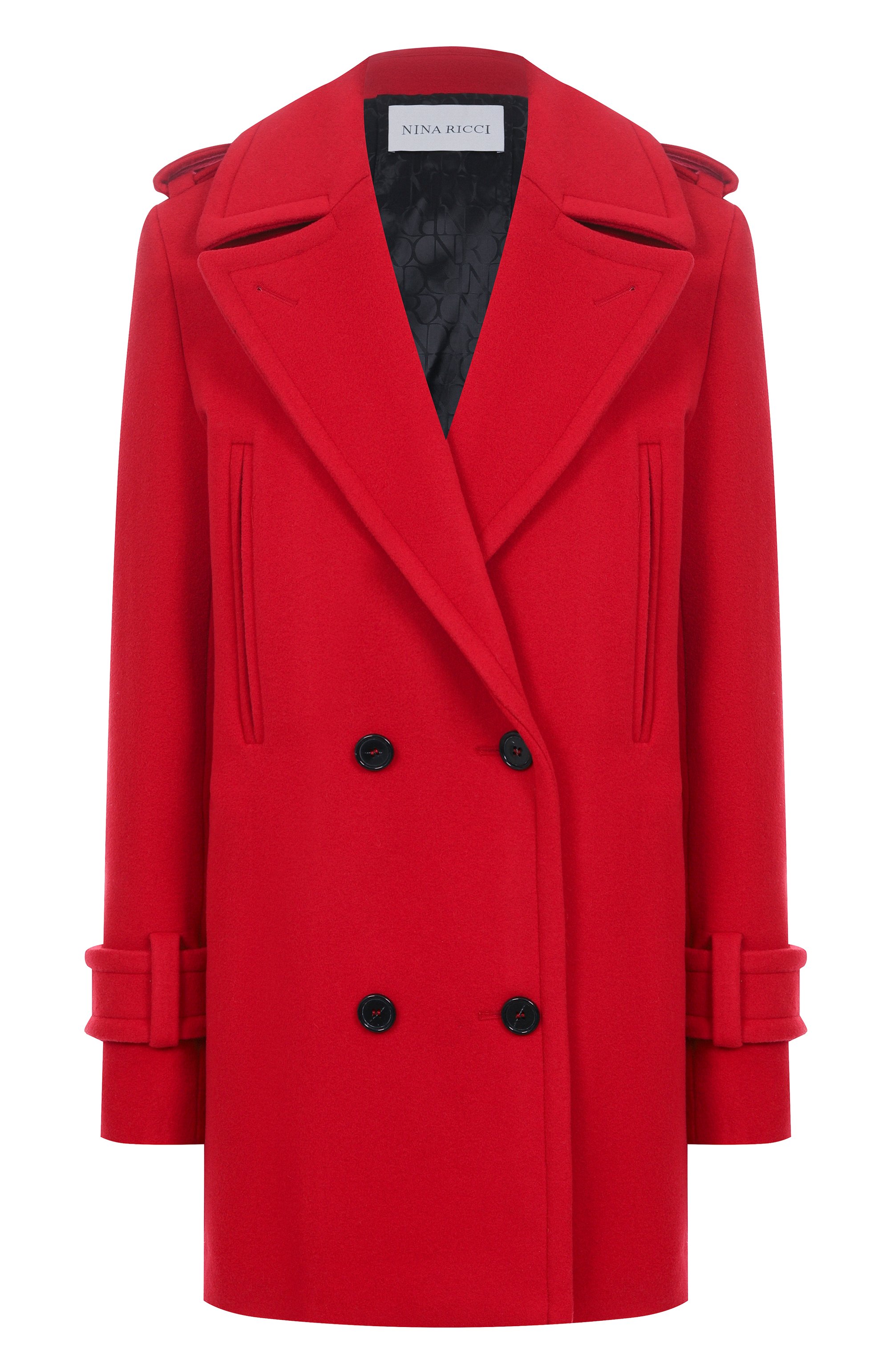 Пальто из шерсти и кашемира NINA RICCI красного цвета по цене 265500 руб., арт. 25ACMA013/WV0325, фото 1 Пальто из шерсти и кашемира NINA RICCI, арт. 25ACMA013/WV0325, фото 1