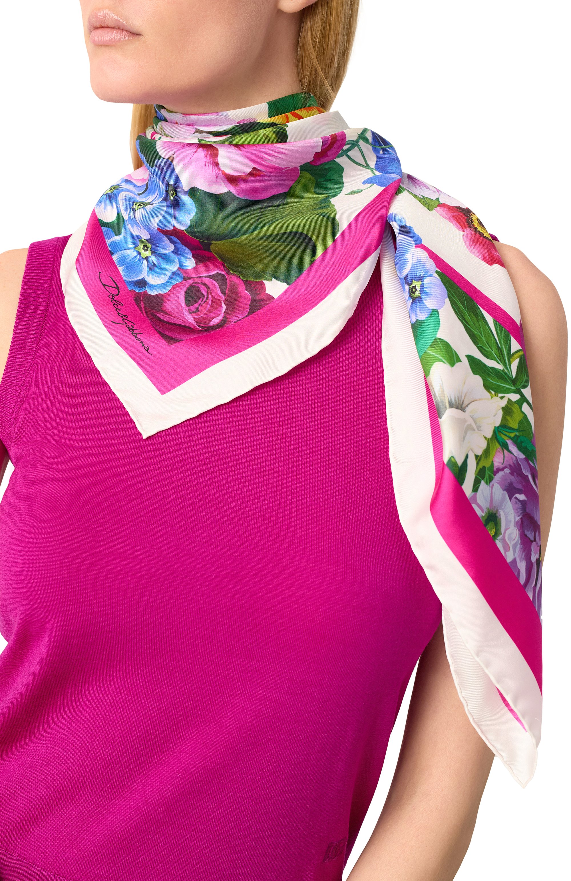 Шелковый платок DOLCE & GABBANA, арт. FN090R/GDCWD, фото 2