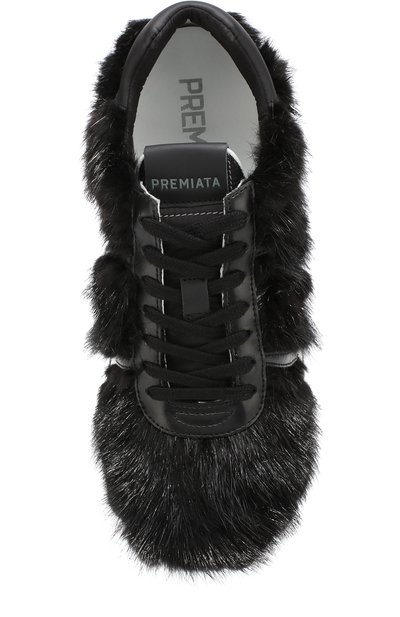 Кожаные кроссовки conny с отделкой из меха норки PREMIATA, арт. C0NNY/VAR2558, фото 5