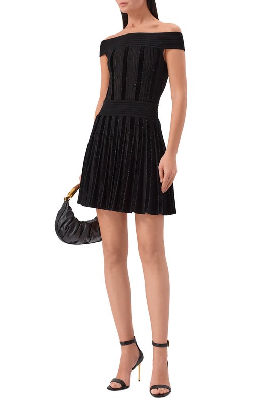 Юбка из вискозы Balmain GF1LBB36/KJ37 Чёрный  GF1LBB36/KJ37 Фото 2