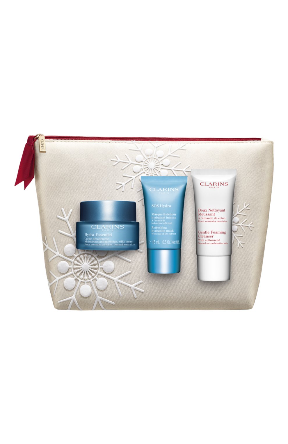 Набор в косметичке hydra-essentiel set CLARINS бесцветного цвета по цене 3840 руб., арт. 80057750, фото 1 Набор в косметичке hydra-essentiel set CLARINS, арт. 80057750, фото 1