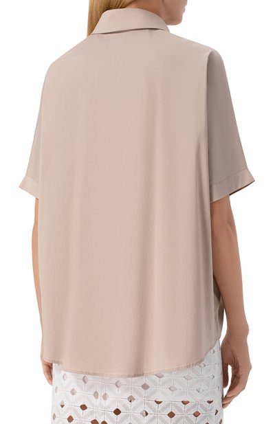Хлопковая рубашка MAX MARA бежевого цвета по цене 29660 руб., арт. BCHPITTURA 261611102, фото 4 Хлопковая рубашка MAX MARA, арт. BCHPITTURA 261611102, фото 4
