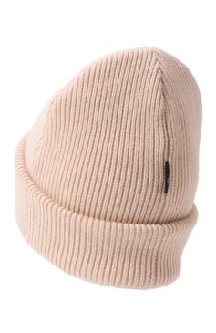 Женская шерстяная шапка MONCLER розового цвета, арт. 3B000-09-M1115 | Фото 3 (Нос: Не проставлено; Материал: Шерсть, Текстиль; Материал сплава: Проставлено)