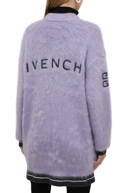 Кардиган GIVENCHY сиреневого цвета по цене 123500 руб., арт. BW90DW4ZAV, фото 4 Кардиган GIVENCHY, арт. BW90DW4ZAV, фото 4