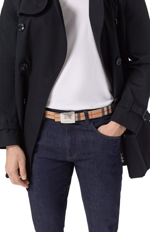 Двусторонний ремень Burberry 8112217 Чёрный  8112217 Фото 3