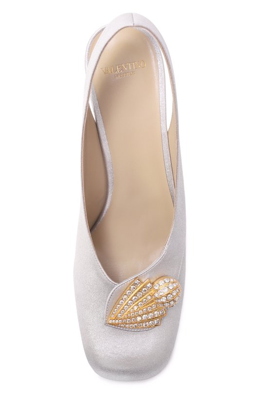 Текстильные туфли Adamantine 60 Valentino 7W2S0MJ8/PHI Серебряный  7W2S0MJ8/PHI Фото 6