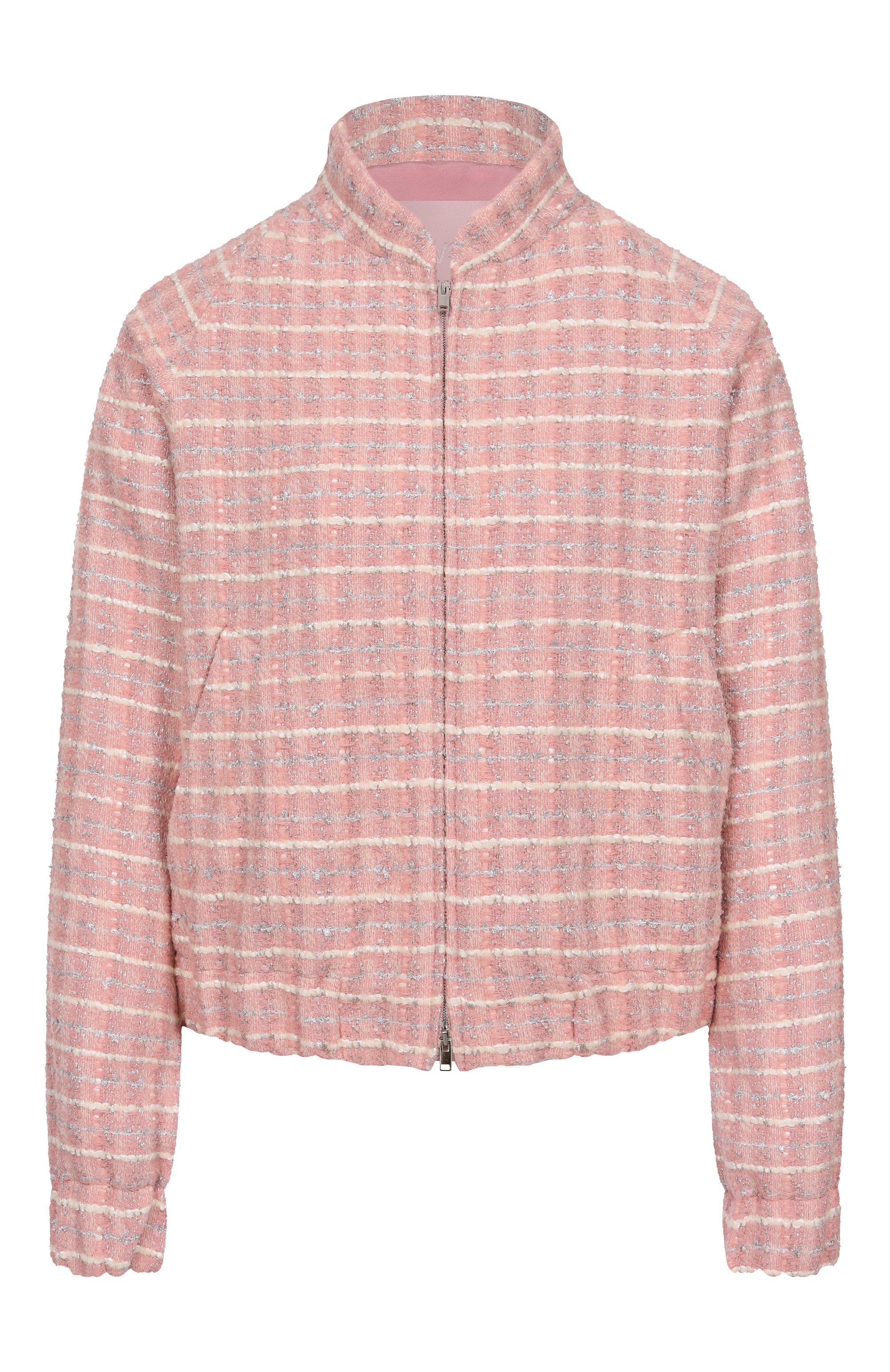 Твидовый бомбер MVST розового цвета по цене 250500 руб., арт. 25E/X2P/0/0041/3056, фото 1 Твидовый бомбер MVST, арт. 25E/X2P/0/0041/3056, фото 1