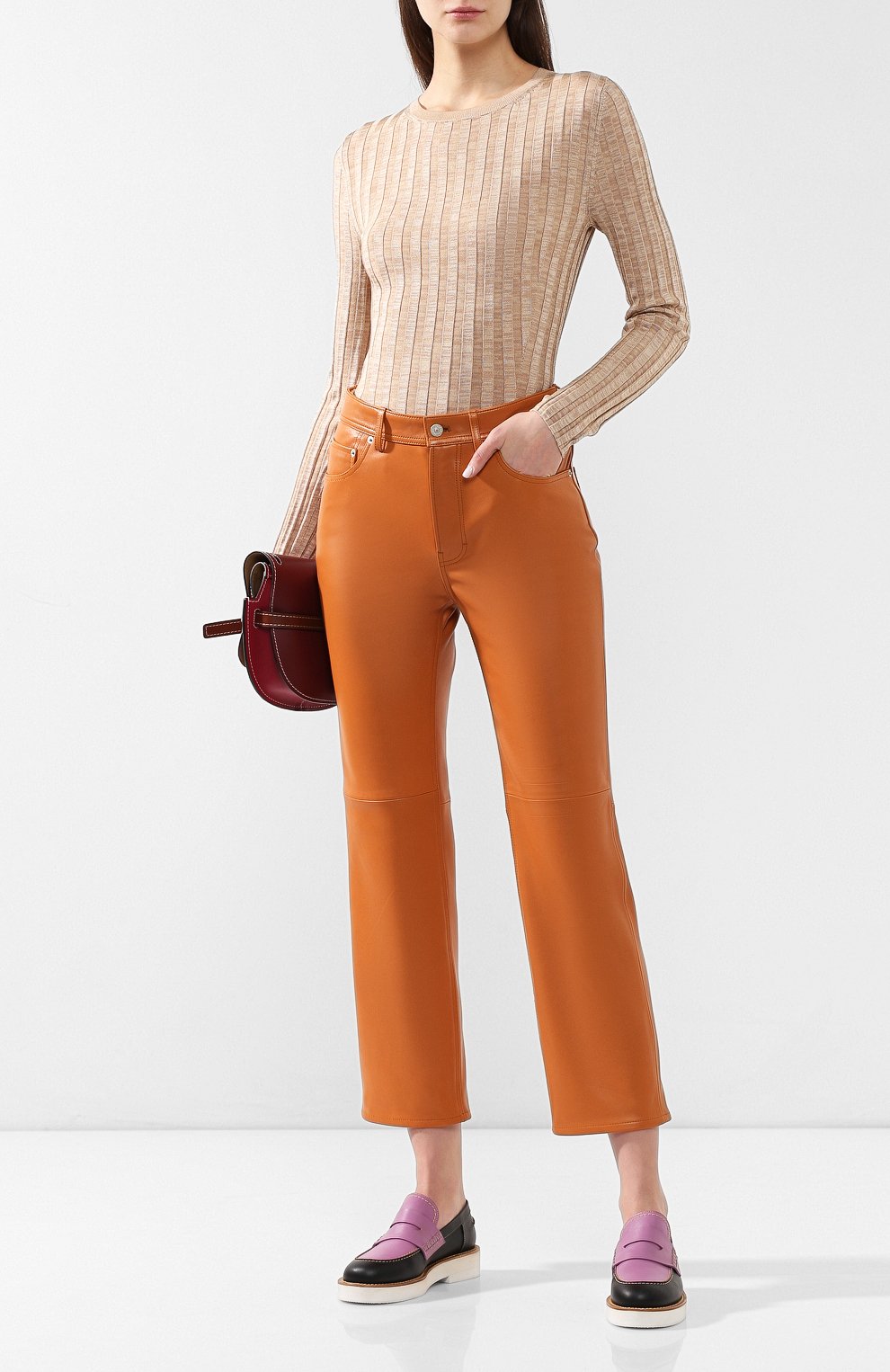 Пуловер из вискозы ACNE STUDIOS бежевого цвета по цене 32750 руб., арт. 193176, фото 2 Пуловер из вискозы ACNE STUDIOS, арт. 193176, фото 2