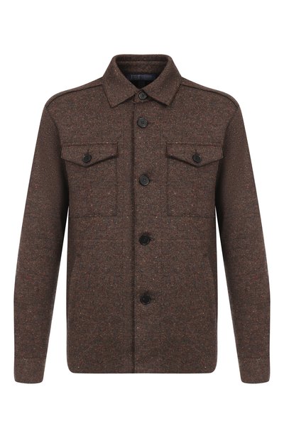 Мужская куртка-рубашка из шерсти и шелка HARRIS WHARF LONDON, арт. CH9320MDH