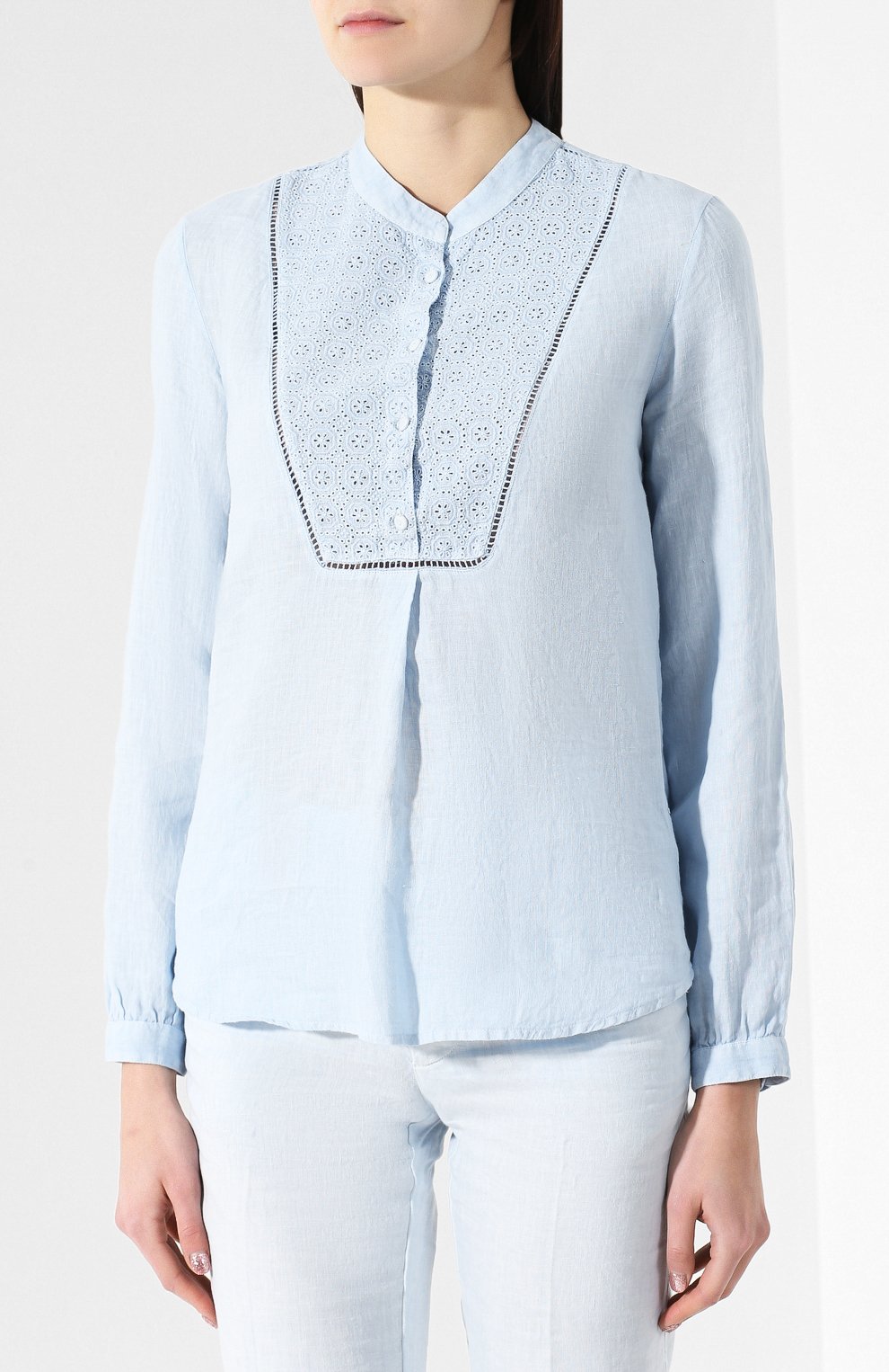 Льняная блузка 120% LINO, арт. P0W1966/B317/000, фото 3