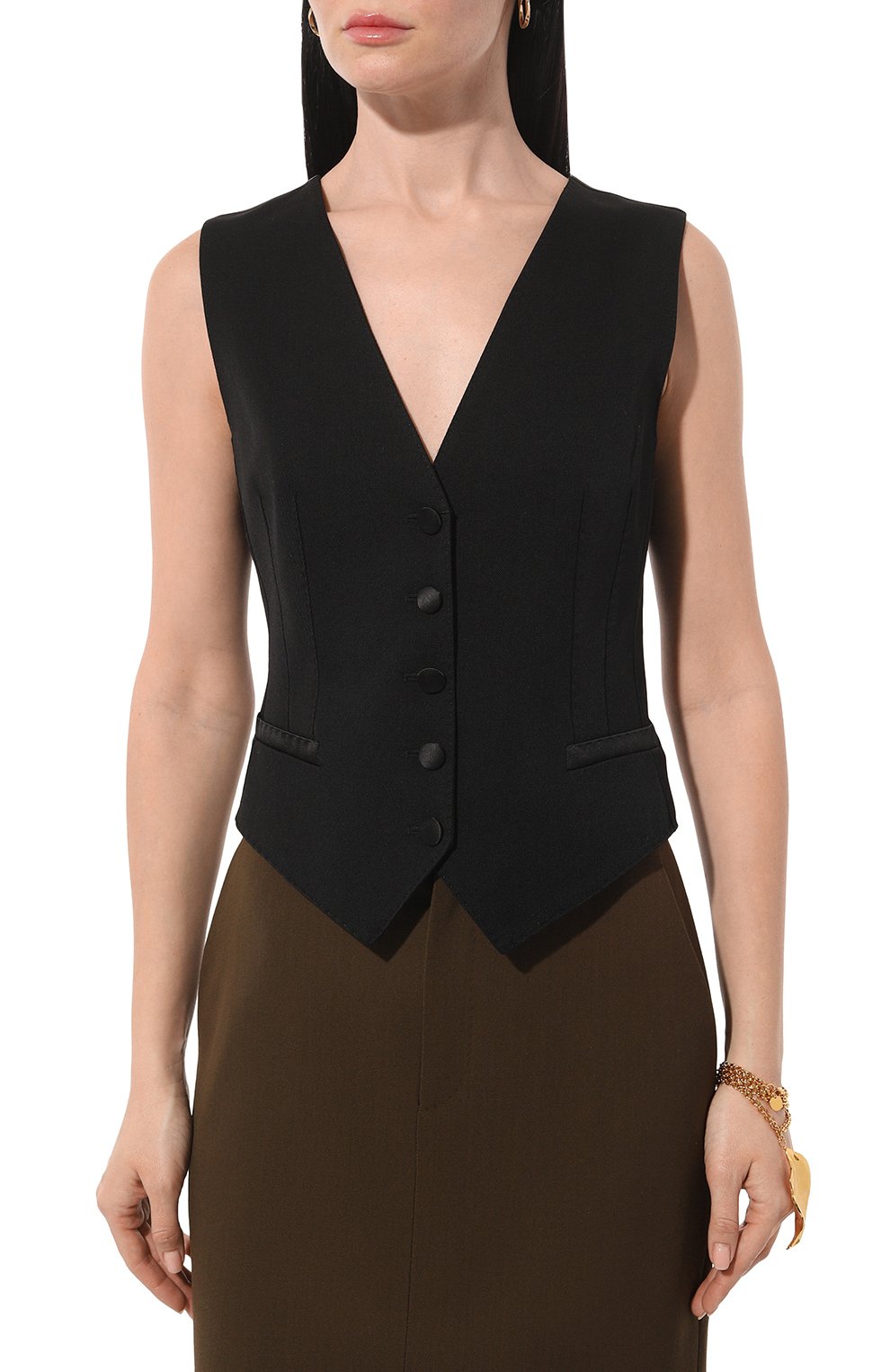 Жилет из шерсти и шелка DOLCE & GABBANA, арт. F79H5T/GDCI8, фото 3
