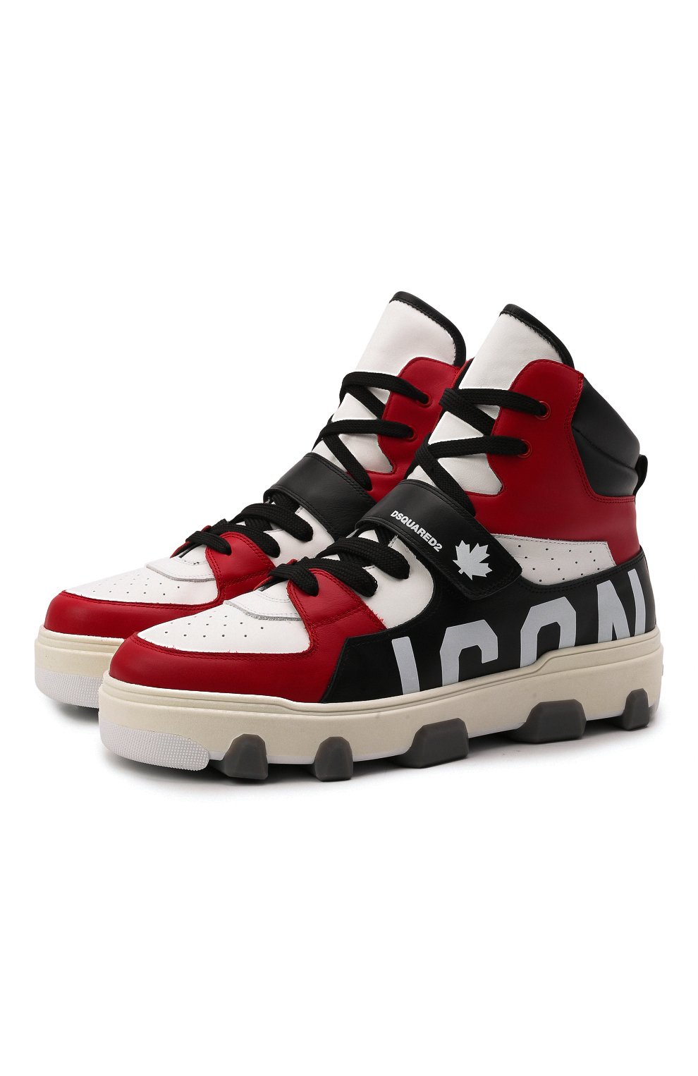 Кожаные кеды basket icon DSQUARED2, арт. SNM0182 01500001, фото 1