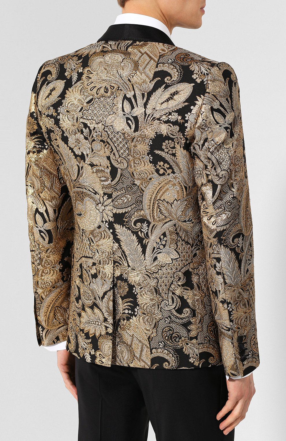 Однобортный пиджак DOLCE & GABBANA золотого цвета по цене 382500 руб., арт. G2JP9T/HJMAH, фото 4 Однобортный пиджак DOLCE & GABBANA, арт. G2JP9T/HJMAH, фото 4