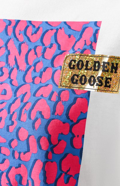 Хлопковая футболка GOLDEN GOOSE DELUXE BRAND белого цвета по цене 13650 руб., арт. G35WP124.G1, фото 5 Хлопковая футболка GOLDEN GOOSE DELUXE BRAND, арт. G35WP124.G1, фото 5