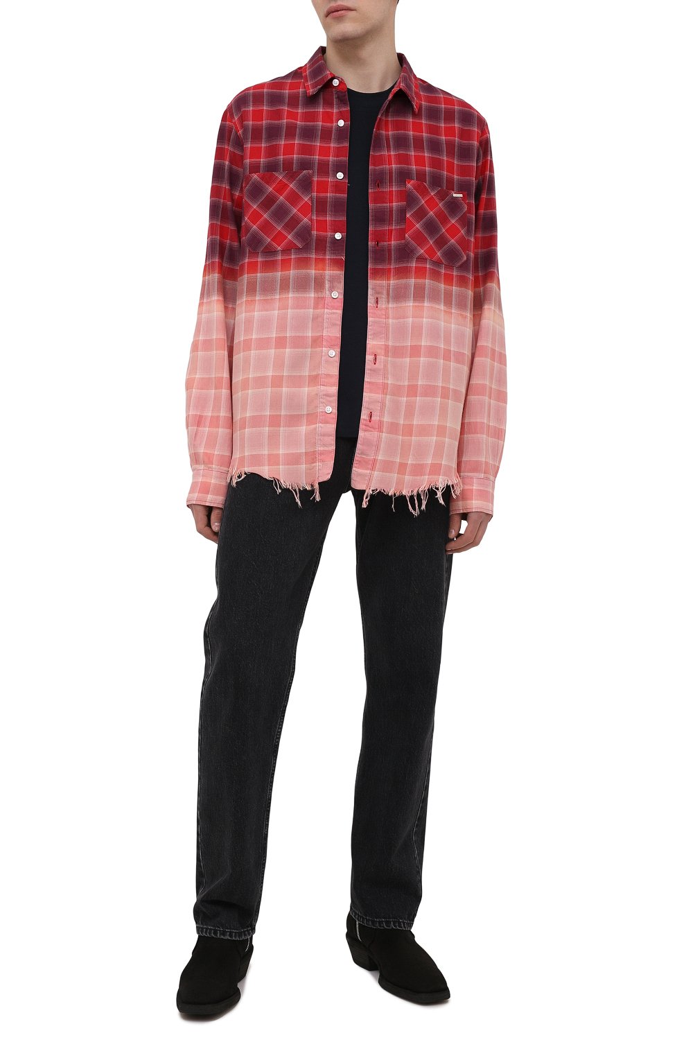 Хлопковая рубашка AMIRI, арт. MSL005-610, фото 2