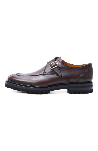 Кожаные монки KITON коричневого цвета по цене 198500 руб., арт. USSA512N00101, фото 3 Кожаные монки KITON, арт. USSA512N00101, фото 3