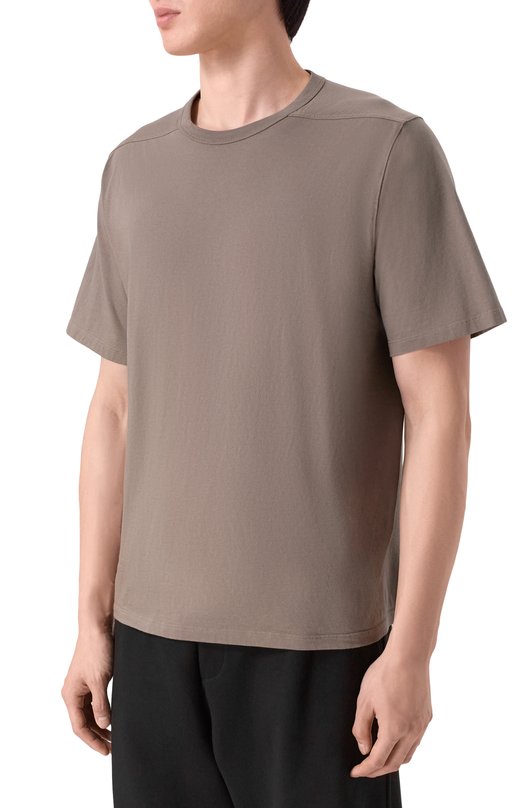 Хлопковая футболка Rick Owens RU01F2232/JA Серый  RU01F2232/JA Фото 3