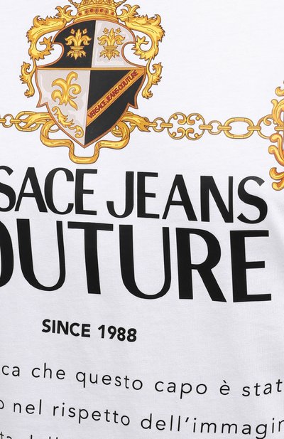 Хлопковая футболка VERSACE JEANS COUTURE, арт. B3GZB7TL-ZUM601 REG 34 TRANFER/30319, фото 5