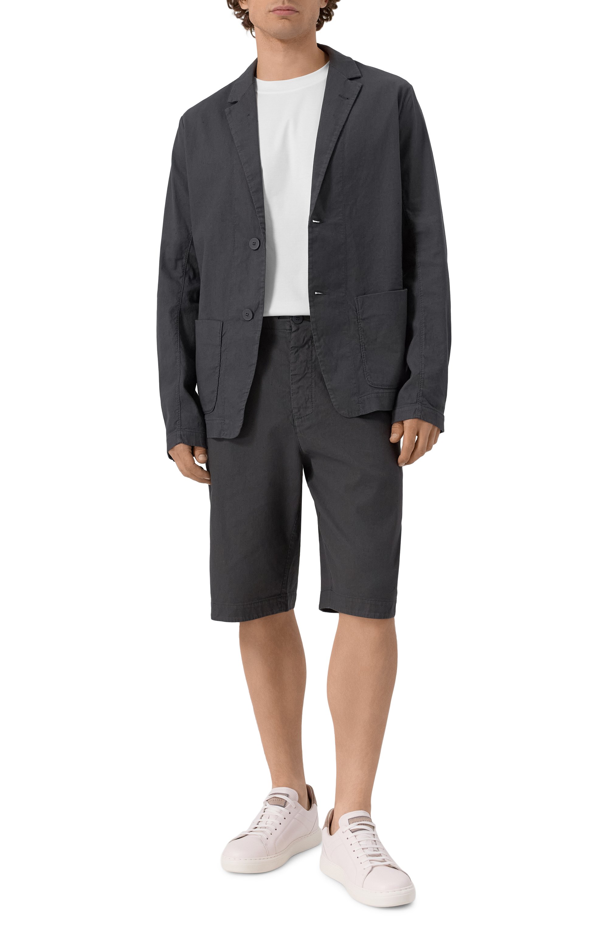 Пиджак из хлопка и льна TRANSIT, арт. CFUTRZE143, фото 3