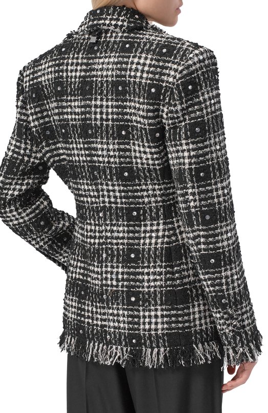 Твидовый жакет Giuseppe di Morabito 05FWJA096C 05326 Чёрно-белый  05FWJA096C 05326 Фото 4
