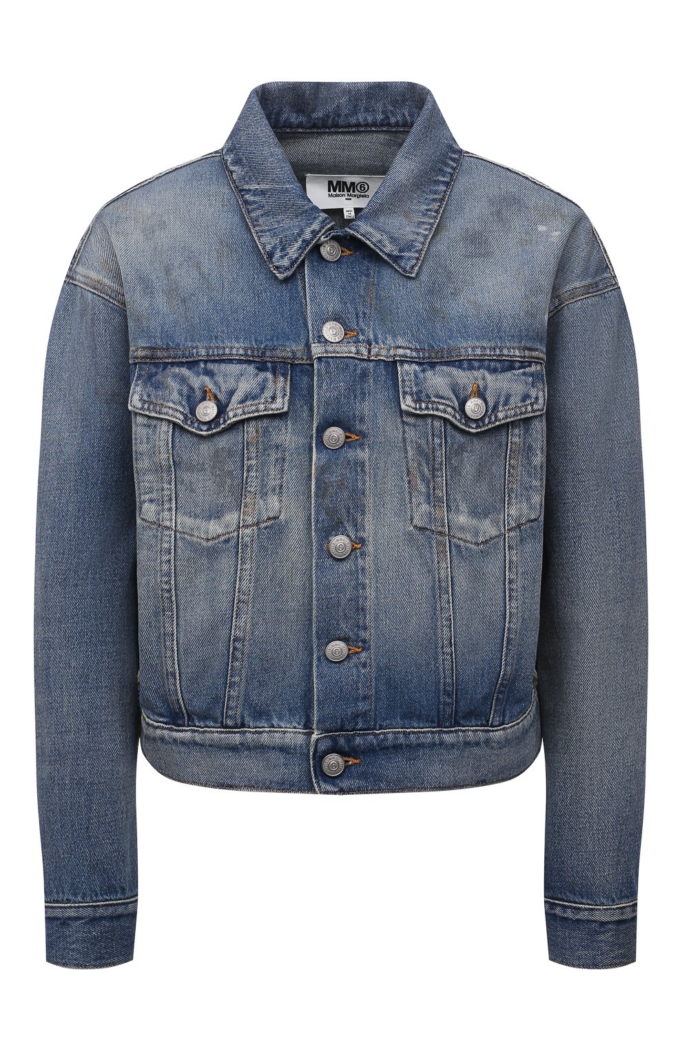 Джинсовая куртка MM6 голубого цвета по цене 76950 руб., арт. S52AM0193/S30460, фото 1 Джинсовая куртка MM6, арт. S52AM0193/S30460, фото 1