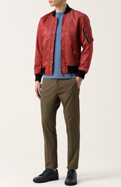 Хлопковые брюки прямого кроя MONCLER, арт. C1-091-11500-90-57448, фото 2