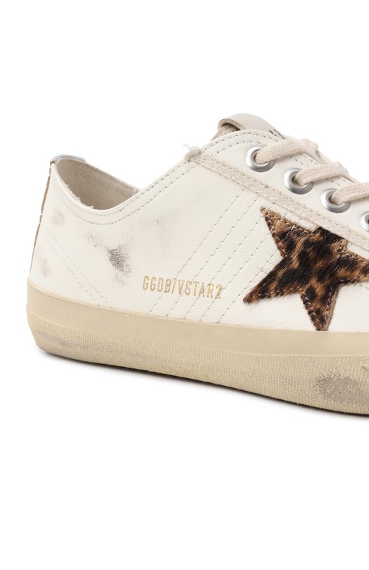 Кожаные кеды V-Star LTD Golden Goose Deluxe Brand GWF00129.F005031 Кремовый  GWF00129.F005031 Фото 7