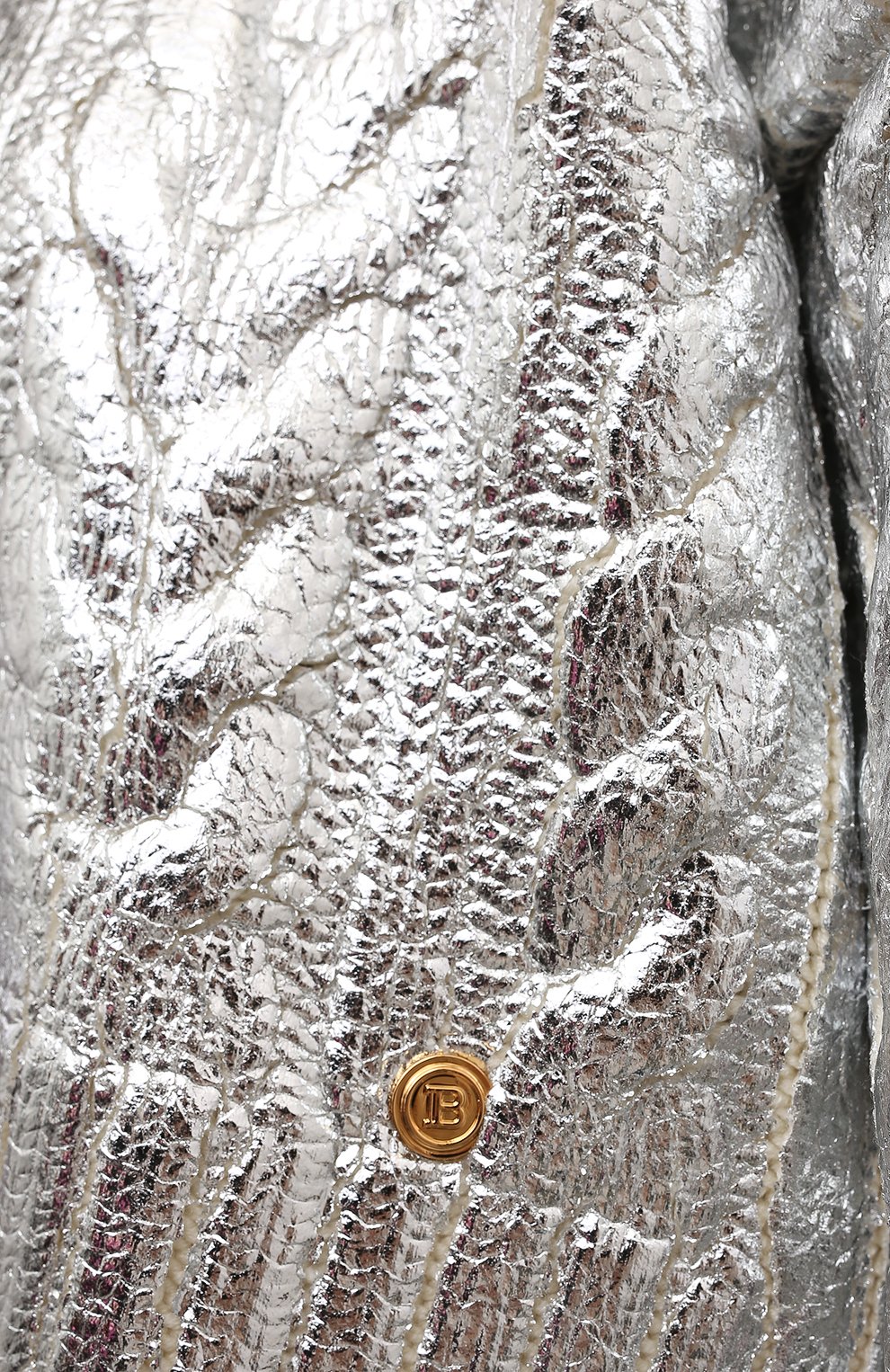 Свитер из шерсти и лиоцелла BALMAIN серебряного цвета по цене 178500 руб., арт. WF0KI000/K313, фото 5 Свитер из шерсти и лиоцелла BALMAIN, арт. WF0KI000/K313, фото 5