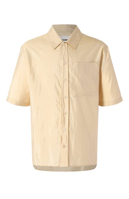 Мужская рубашка JIL SANDER  цвета, арт. J47DL0165-J70003 | Фото 1 (Длина (для топов): Стандартные; Материал внешний: Шелк; Материал сплава: Проставлено; Рукава: 3/4; Драгоценные камни: Проставлено)