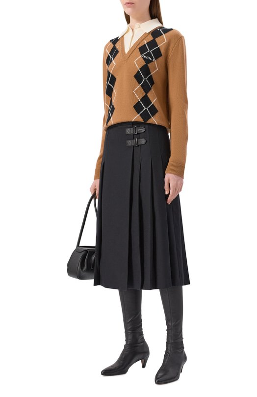 Пуловер из шерсти и кашемира Juun.J JW5X51W04 Коричневый  JW5X51W04 Фото 2