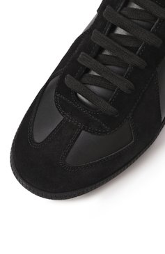 Мужские кожаные кеды replica MAISON MARGIELA черного цвета, арт. S57WS0236/P1897 | Фото 7 (Материал внутренний: Натуральная кожа, Текстиль; Подошва: Плоская; Материал утеплителя: Без утеплителя; Стили: Классический; Драгоценные камни: Проставлено; Материал сплава: Проставлено; Материал внешний: Натуральная кожа; Кросс-КТ: Низкие)