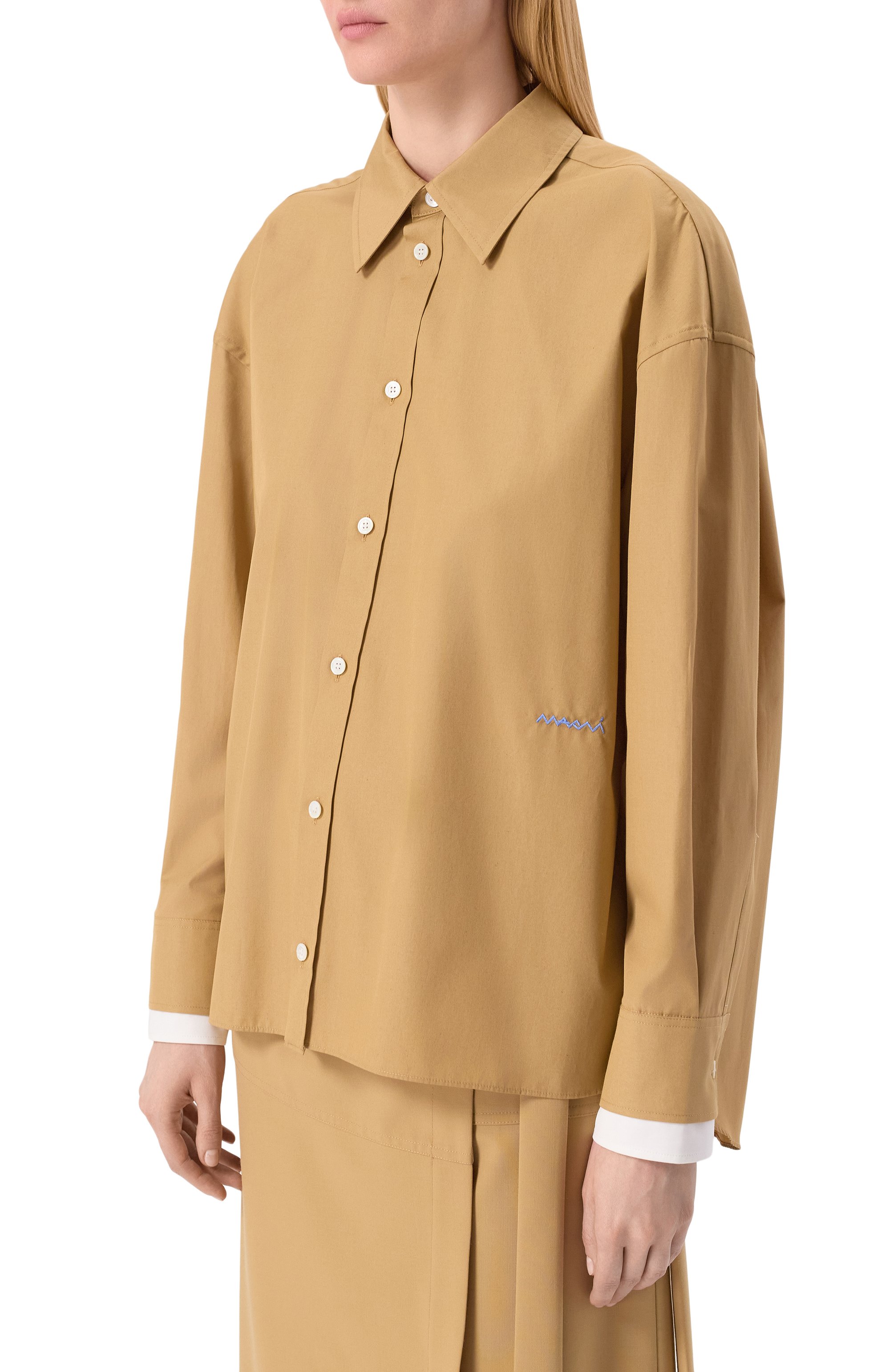 Хлопковая рубашка MARNI, арт. CAMA0613QS/UTC223, фото 3