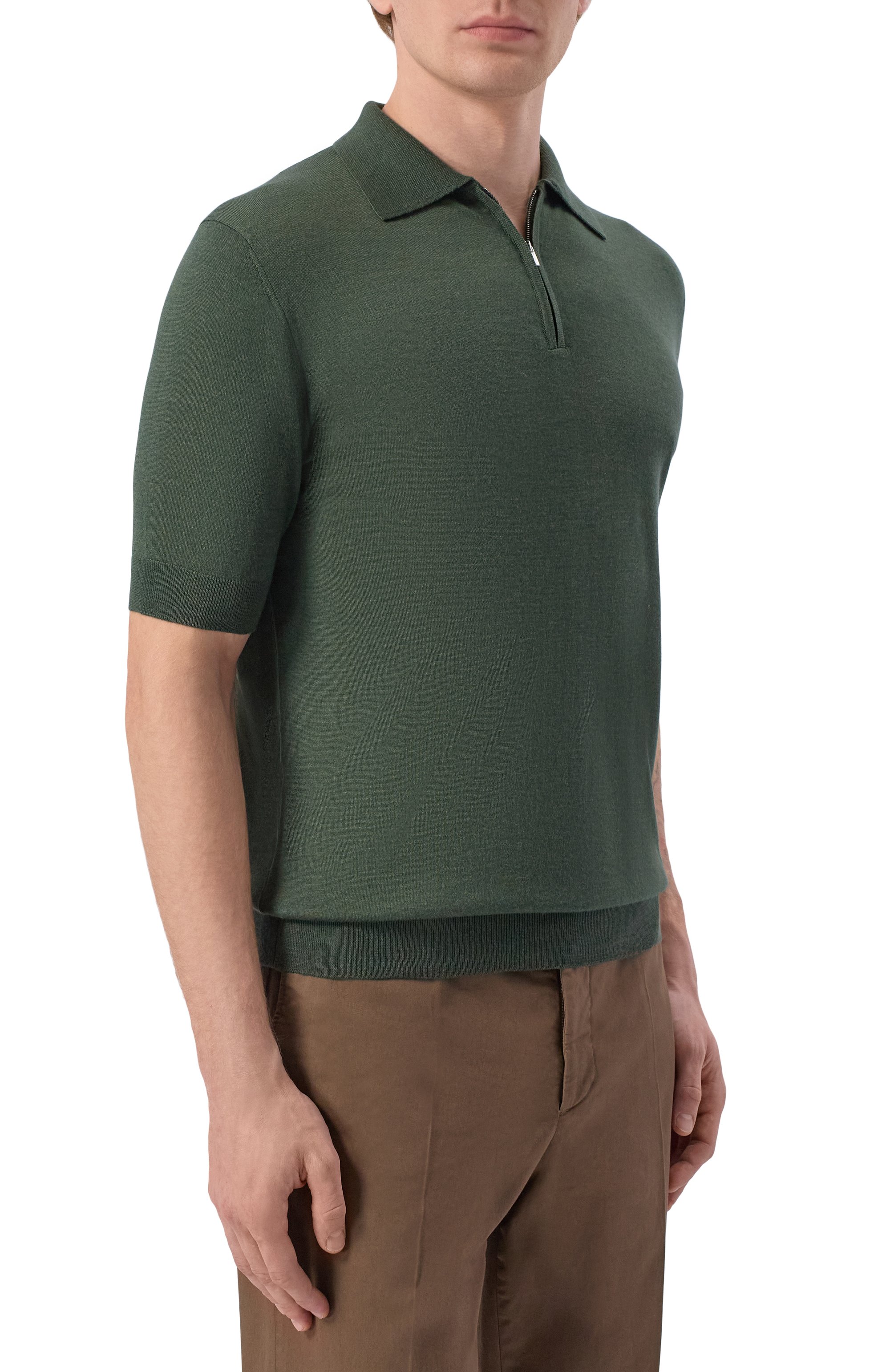 Поло из шерсти и шелка ANDREA CAMPAGNA, арт. PZ1MC/LSC18R, фото 3